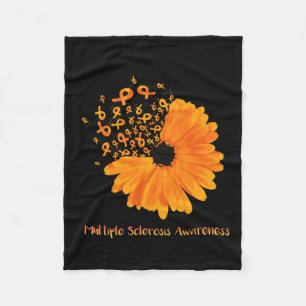 Sklerosis Awareness Ribbon Blume Hope Fighter Fleecedecke