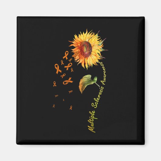 Sklerosis Awareness Sunflower Frau Awareness Magnet (Vorne)