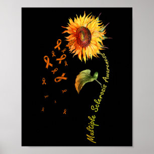 Sklerosis Awareness Sunflower Frau Awareness Poster