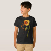 Sklerosis Awareness Sunflower Frau Awareness T-Shirt (Vorne ganz)