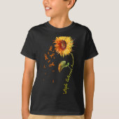 Sklerosis Awareness Sunflower Frau Awareness T-Shirt (Vorderseite)