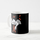 Sklerosis Orange Frau Awareness Ribbon Kaffeetasse (Vorderseite Links)
