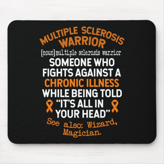 Sklerosis Warrior Definition Awareness Mousepad (Vorne)