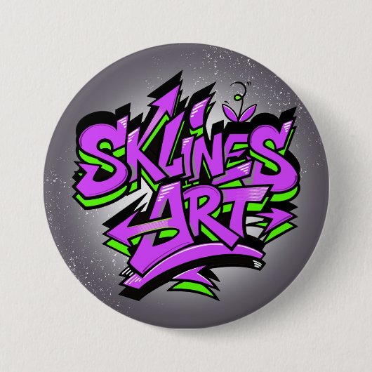 SklinesArt – Bold Graffiti Logo Button (Vorderseite)