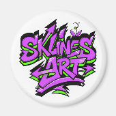 SklinesArt – Bold Graffiti Logo Magnet (Vorne)