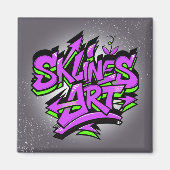 SklinesArt – Bold Graffiti Logo Magnet (Vorne)