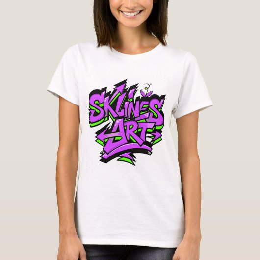 SklinesArt – Bold Graffiti Logo T-Shirt (Vorderseite)