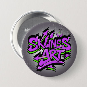 SklinesArt – Fettes Graffiti-Logo Button