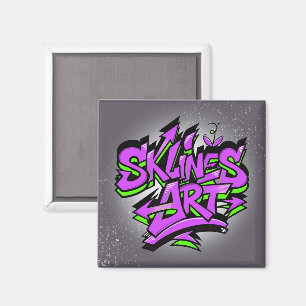 SklinesArt – Fettes Graffiti-Logo Magnet