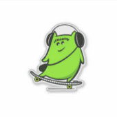 SklinesArt Skater Aufkleber (Vorderseite)
