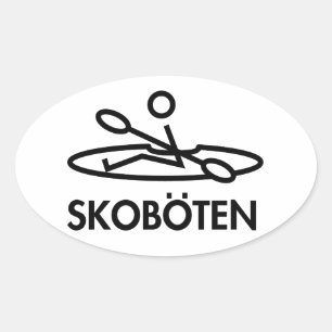 Skoboten-Sticker Ovaler Aufkleber