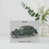 Skoda Superb 913 1938 Postkarte (Stehend Vorderseite)