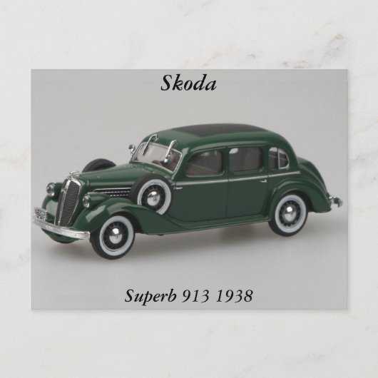 Skoda Superb 913 1938 Postkarte (Vorderseite)