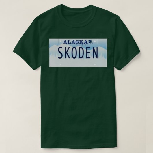 SKODEN Alaska License Plate  T-Shirt (Design vorne)