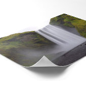Skofafoss-Wasserfall Poster (Ecke)
