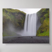 Skofafoss-Wasserfall Poster (Vorne)