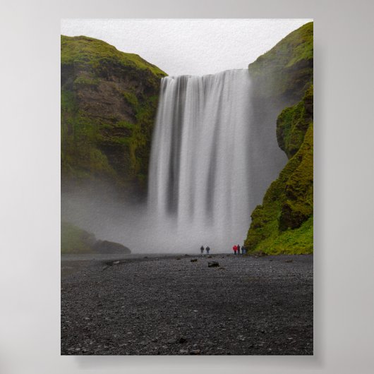 Skofafoss-Wasserfall Poster (Vorne)