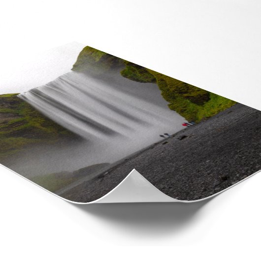 Skofafoss waterfall poster (Ecke)