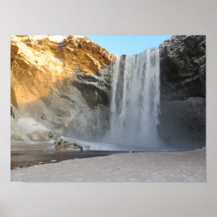 Skogafoss Island Poster