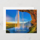 Skogafoss, Island Postkarte (Vorne/Hinten)