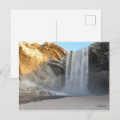 Skogafoss Island Postkarte (Vorne/Hinten)