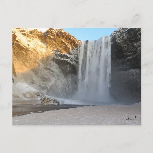 Skogafoss Island Postkarte (Vorderseite)