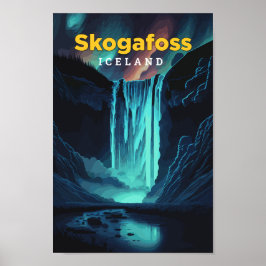 Skogafoss Island Reisen Kunst, Dichtung und Musik  Poster