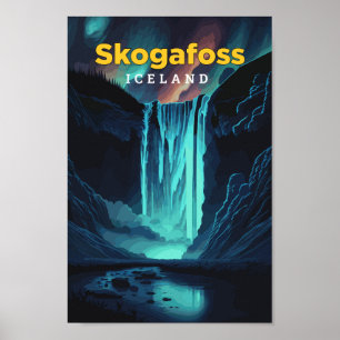 Skogafoss Island Reisen Kunst, Dichtung und Musik Poster