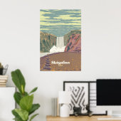 Skógafoss Island Reiseplakat Poster (Heimbüro)