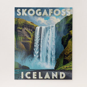 Skogafoss Island Wasserfall Südküste Reise Puzzle