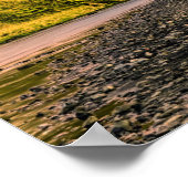 Skogafoss Wasserfall am Morgen Sonnenaufgang Poster (Ecke)