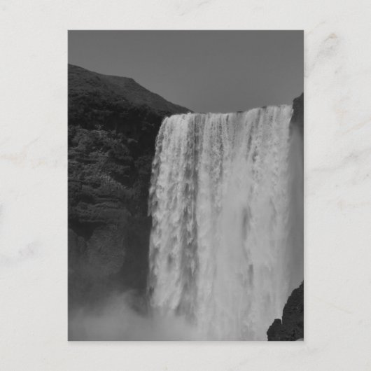 Skogafoss Wasserfall Island Postkarte (Vorderseite)