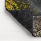 Skogafoss Wasserfall-morgens Sonnenaufgang Mousepad (Ecke)