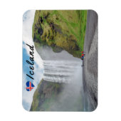 Skogafoss Wasserfall - Skogardorf, Island Magnet (Vertikal)