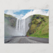 Skogafoss Wasserfall - Skogardorf, Island Postkarte (Vorderseite)