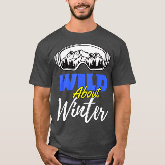 Skoggles Berg Schnee Wide über Wintersport T-Shirt