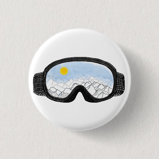 Skoggles Bergansicht Illustration Button (Vorderseite)