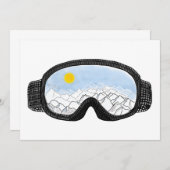 Skoggles Bergansicht Illustration Einladung (Vorne/Hinten)