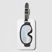 Skoggles Bergansicht Illustration Gepäckanhänger (Vorderseite Vertikal)