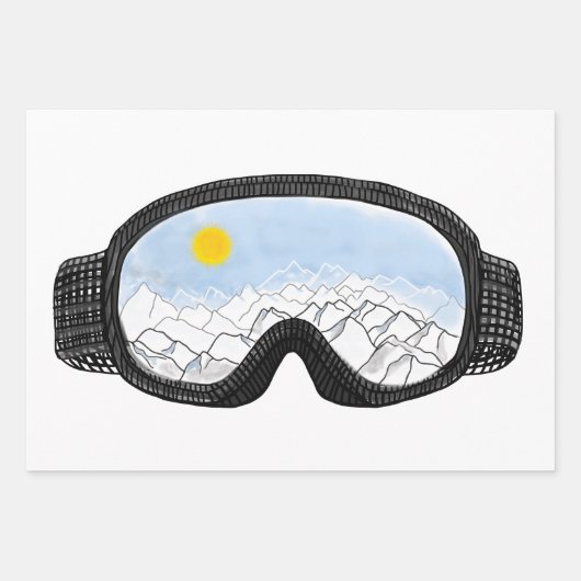 Skoggles Bergansicht Illustration Geschenkpapier Set (Vorderseite)