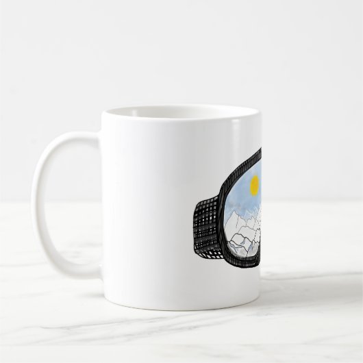 Skoggles Bergansicht Illustration Kaffeetasse (Links)