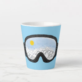 Skoggles Bergansicht Illustration Licht blau Milchtasse
