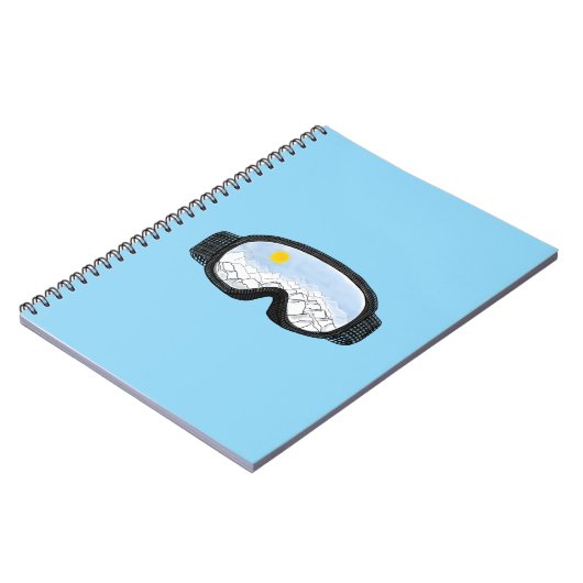 Skoggles Bergansicht Illustration Licht blau Notizblock (Linke Seite)