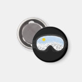 Skoggles Bergansicht Illustration Magnet (Vorderseite/Rückseite)