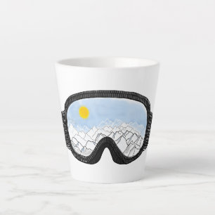 Skoggles Bergansicht Illustration Milchtasse