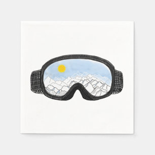 Skoggles Bergansicht Illustration Serviette