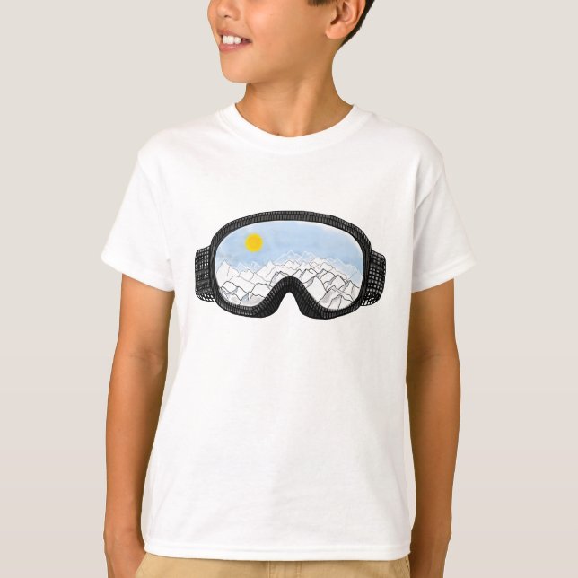 Skoggles Bergansicht Illustration T-Shirt (Vorderseite)