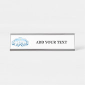 Skoggles Illustration Personalisiert Schreibtischnamensplakette (Vorderseite )