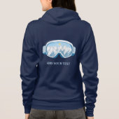 Skoggles Illustration Personalisiertes Navy Blue Hoodie (Rückseite)