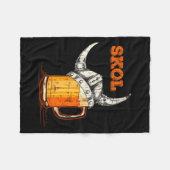 Skol Nordic Viking Helm Trinkglas Fleecedecke (Vorderseite (Horizontal))